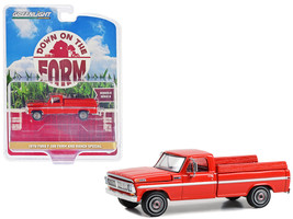 1970 Ford F-100 Pickup Truck Farm Ranch Special Candy Apple Red w Side Cargo Boa - £14.76 GBP