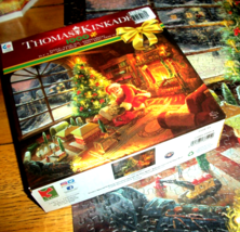 Jigsaw Puzzle 1000 Pcs Thomas Kinkade Art Santa Claus Special Delivery Complete - $13.85