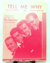 Tell Me Why Sheet Music 1951 The Four Aces Alberts Gold US Seller  C - $9.89