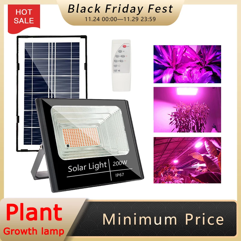 Full Spectrum 200W LED Solar Grow Light Floodlight Plant Growing Light P... - $135.36