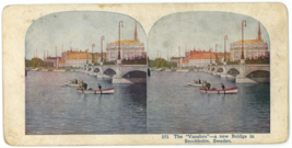 c1890&#39;s Stereoview Card 171 The &quot;Vasabro&quot; - a new Bridge in Stockholm, S... - £7.46 GBP