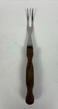 Vintage CUTCO No. 26 Brown Wood Handle Meat Carving Turning Fork USA - $6.93
