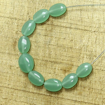 Vert Onyx Lisse Ovale Perles Briolette Naturel Desseré Gemme Fabrication - $3.63