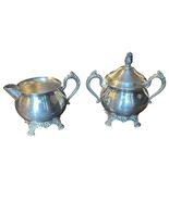 Antique F.B. Rogers Silver Co. 1883 Sugar Bowl and Creamer Set - $22.00