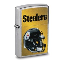 Zippo® NFL® Pittsburgh Steelers Helmet Street Chrome™ Lighter - £30.44 GBP