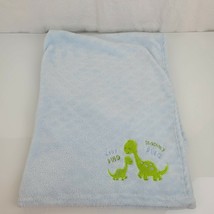 Snugly Baby Mommy Baby Dino Dinosaur Blue Green Plush Blanket - £47.36 GBP