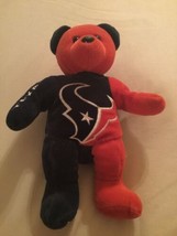 NFL Houston Texans bear plush Team Beans red blue 8 inch - £9.86 GBP