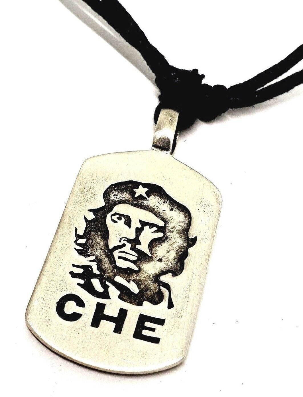 Che Guevara Necklace Pendant Cuban Anarchy Revolution Anti Establishment Cord - $11.39