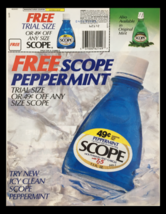 1987 Peppermint Scope Mouthwash and Gargle Circular Coupon Advertisement - £14.87 GBP