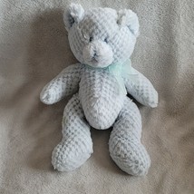 Baby Ganz Blue Stuffed Plush Teddy Bear Texture Textured Squares Check 8" 11" - £47.58 GBP