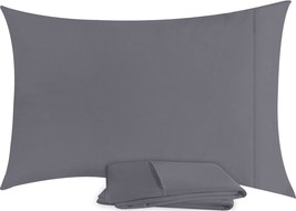 Queen Pillowcases 2 Pack Envelope Closure Soft Brushed Microfiber Fabric Shrinka - £17.40 GBP