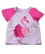 Andy &amp; Evan Girls Flamingo Rash Guard Swim Shirt 3T Polyester Spandex Pink - $20.19 CAD