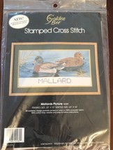 Golden Bee Stamped Cross Stitch Kit Mallard Picture 20289 Ducks Pond 20”x10” NEW - £7.81 GBP