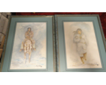 2 QTY MARY A SILER PAINTINGS TURQUOISE BLUE 24"X17" TITLE BABY SNOW &amp; TR... - $395.99