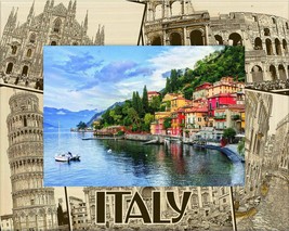 Italy Collage Laser Engraved Wood Picture Frame (8 x 10)  - $52.99