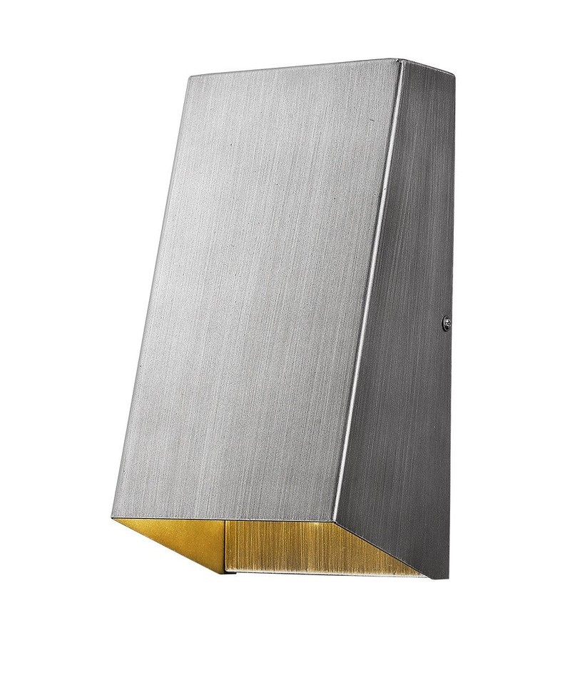 Brushed Silver Geometric Wall Sconce | 5x10 Inch Fixture - $169.59