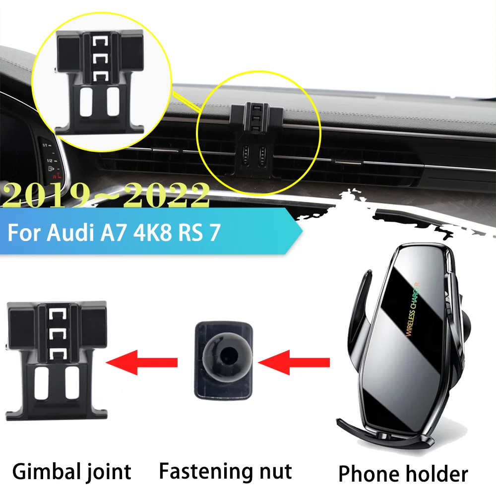 30W Car Phone Holder for Audi A7 4K8 RS 7 Sportback 2019~2022 GPS Clip Support - £13.48 GBP+