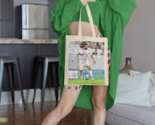 Ag tote bag mockup featuring a short haired woman posing in the living room m29368 thumb155 crop