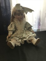 Moments Treasured Hand Crafted Blonde Hair with Blue Eyes Doll Signed &amp; Numbered - £16.16 GBP