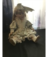 Moments Treasured Hand Crafted Blonde Hair with Blue Eyes Doll Signed &amp; ... - £16.08 GBP