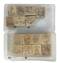 Stampin&#39; Up! Nice &amp; Easy Notes ‘96 &amp; Feathered Friends ‘99~Rubber Stamps... - $9.90