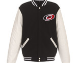 NHL Carolina Hurricanes Reversible Fleece Jacket PVC Sleeves 2 Front Log... - £94.02 GBP
