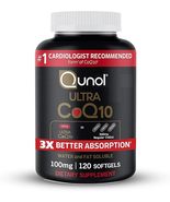 Qunol CoQ10 100mg Softgels, Ultra CoQ10 100mg, 3x Better Absorption - $44.47