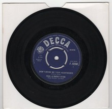 Paul &amp; Barry Ryan Don&#39;T Bring Me Your Heartaches 1965 Original UK Single Decca - £3.37 GBP