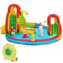 Kids Inflatable Water Slide Bounce House Park Splash Pool 480W Blower In... - £585.85 GBP