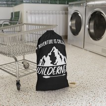 Adventure is Calling Wilderness Laundry Bag with Black and White Mountai... - $31.93+