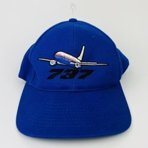 Boeing 737 Airplane Hat Vintage Aviation Hat RARE KC Brand, Blue SnapBack Cap - £38.90 GBP