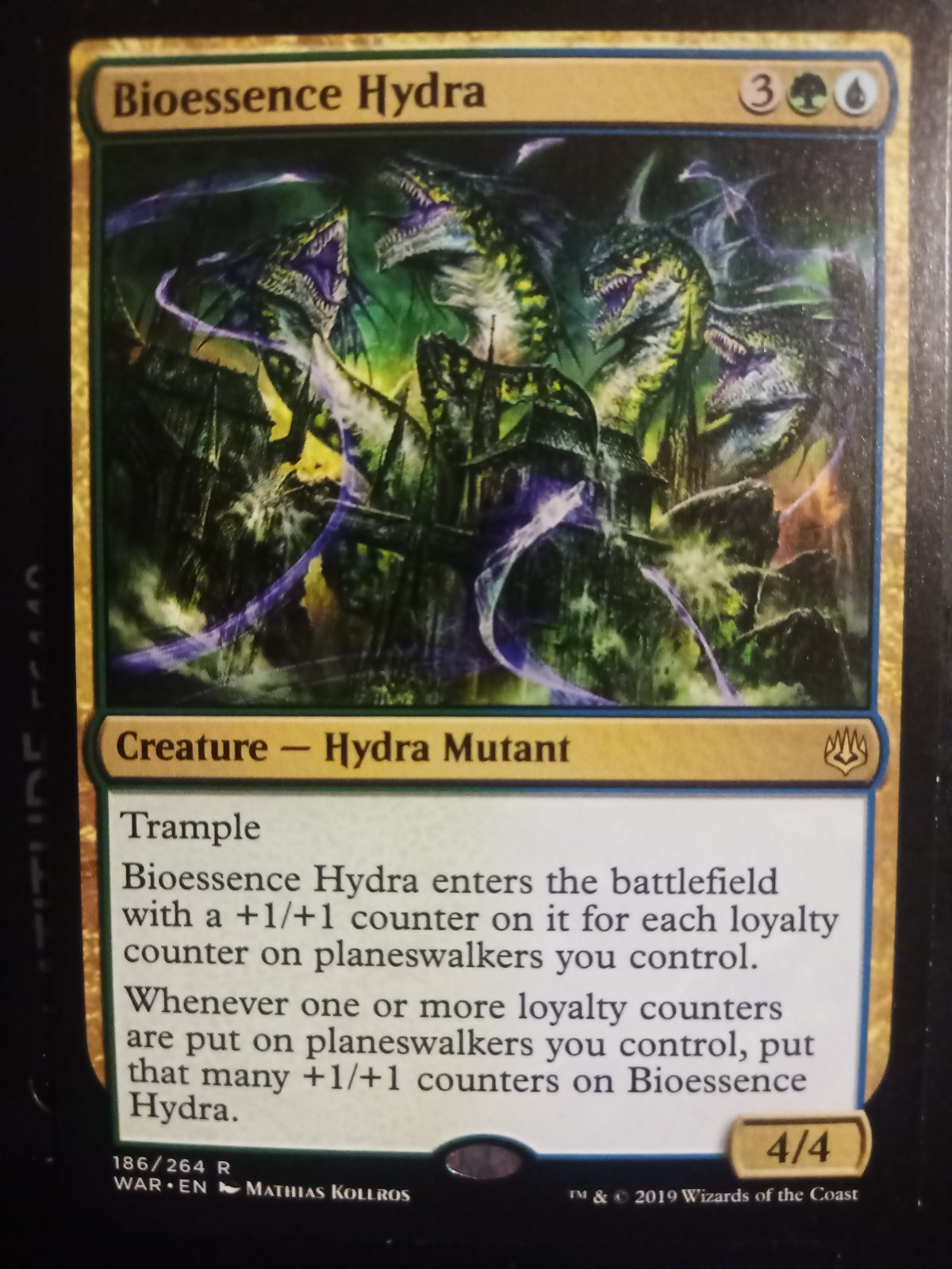 Bioessence Hydra Magic The Gathering War Of The Spark 186 Rare Green Hyd... - $2.67