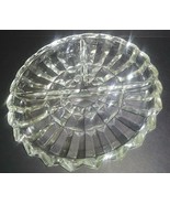 Condiments Dish 3 Sectional Thick Cut 6 1/2&quot; x 1&quot; Clear Glass Regency Vi... - $241.11 MXN