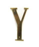 Solid Brass Letter Initial Y Door Wall Address Sign 6&quot; inch Vintage - £7.00 GBP