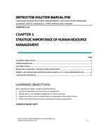 Solution Manual For Canadian Human Resource Management 13th Edition By H... - $17.99