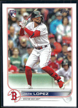 2022 Topps #418 Jack Lopez Boston Red Sox Rookie Card - £1.27 GBP
