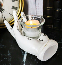 Psychic Fortune Teller Chirology Palmistry Hand Palm Votive Candle Holde... - $20.99