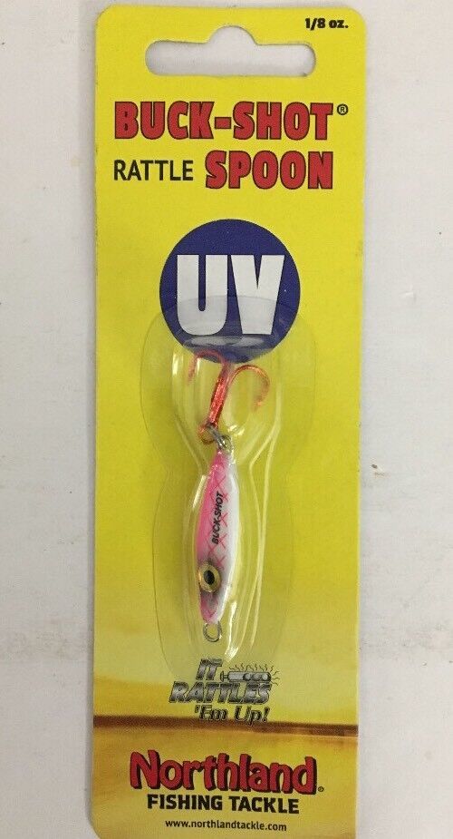 Northland Fishing Buck Shot Rattlespoon UV-BRS3-66 1/8 OZ Grape Fruit-SH... - $11.76