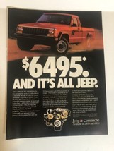 1987 Jeep Comanche Vintage Print Ad Advertisement pa11 - $6.92