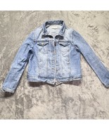 Women&#39;s Ci Sono Distressed Blue Denim Jean Jacket Size Large - $51.95 CAD