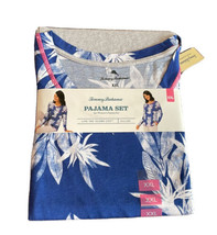 Tommy Bahama Womens 2 Pc Pajama Set Sz XXL Cotton Blend Leaves Tropical ... - £27.50 GBP