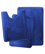Blue 3PC Bathroom Rug Memory Foam Bath Mat Set  - €63,29 EUR