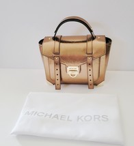 Michael Kors Manhattan Medium Top Handle School Satchel Metallic Mocha C... - £121.91 GBP