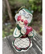 Heather Goldmine Blue Sky 2001 Heart Grandma Ornament Vtg Green Burgundy... - $372.60 MXN