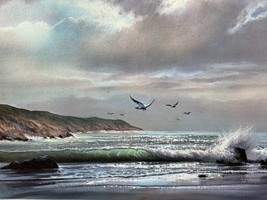 Violet Parkhurst oil painting, Seascape California Coast, “Silver Shoals” 2/50AP - $1,465.69