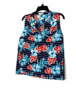 Maison Jules Womens Size Medium Hawaiian Floral Print Sleeveless Blouse - £11.00 GBP
