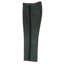 Mens Class A OFFICER Serge Green US Army Dress Pants WITH BLACK BRAID Al... - £38.69 GBP