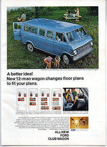 1968 Vintage Ad Ford Club Wagon Full Size Van A Better Idea - $9.25
