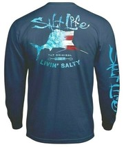 Mens Salt Life Amerisail Graphic Pocket L/S T-Shirt - 2XL/XL/Large - NWT - £18.97 GBP