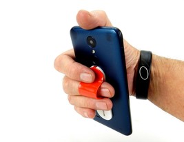 Smartphone Stand, Mobile Phone Secure Holder, Universal Sliding Band Finger Grip - £2.34 GBP